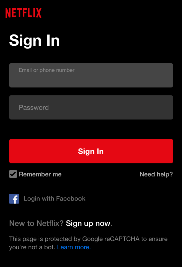 Imagem da tela da Netflix para realizar o pagamento