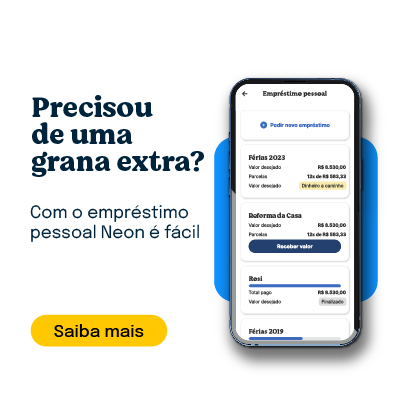 Empréstimo pessoal Neon como pedir em passos