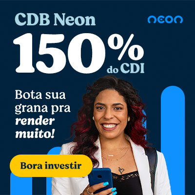 Banner sobre CDB Neon rendendo 150% do CDI