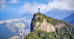 Paisagem do Rio de Janeiro mostrando o Cristo Redentor