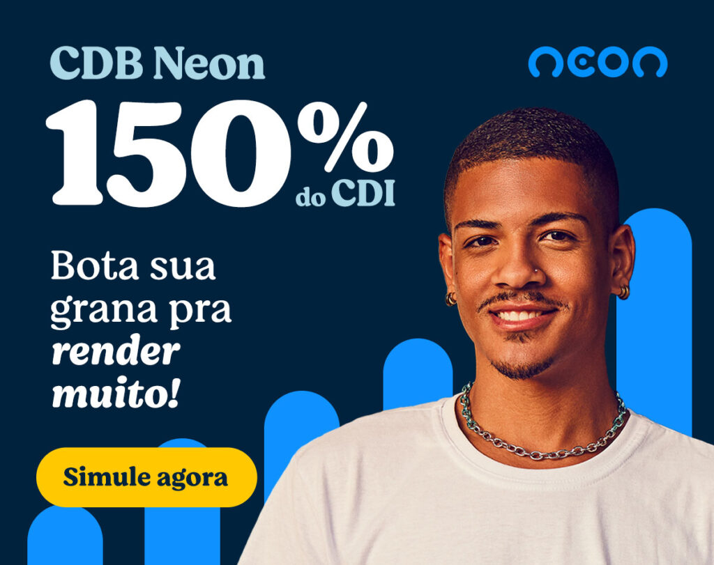 Banner com CTA para o CDB Neon rendendo 150% do CDI